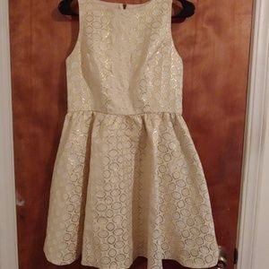 DONATING Xhilaration cream gold party dress